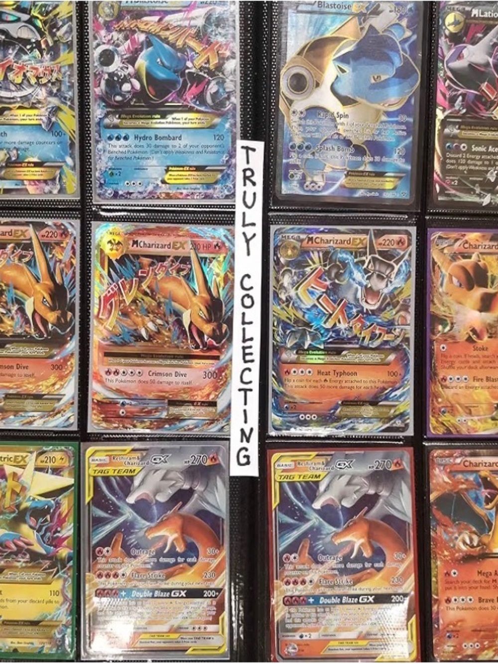 Pokemon Card Binder with Multicolor Holo GX & EX Sleeves